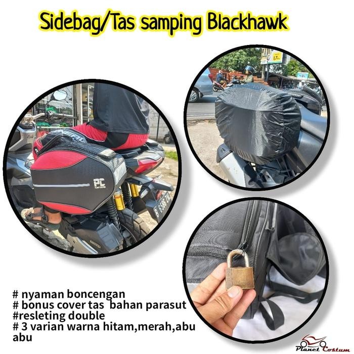 Tas Motor Blackhawk Bagasi Box Samping Nmax Tmax Xmax Lexi Aerox Pcx #Gratisongkir