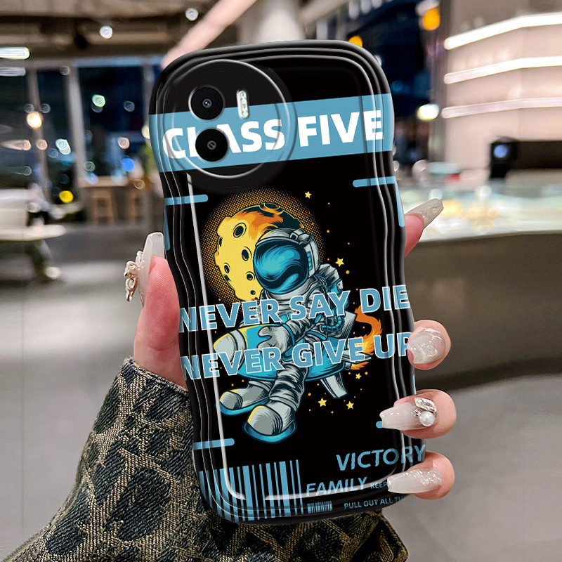 Casing Hp Untuk Xiaomi Redmi A1 A2 Case Krim gelombang cntik Softcase Silikon Kesing Nasa astronot C