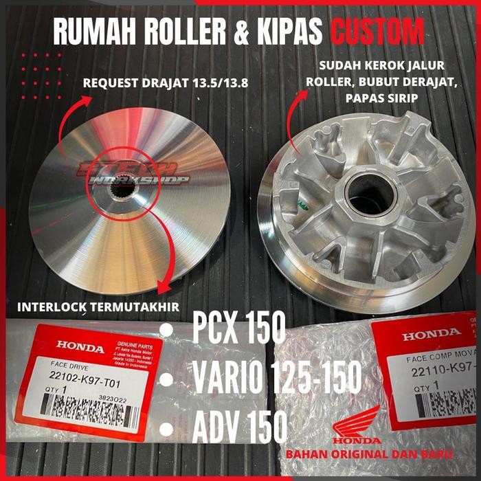 (Allthebest) PULLEY CUSTOM RUMAH ROLLER - PULLEY ORIGINAL RACING PCX 150 ADV 150