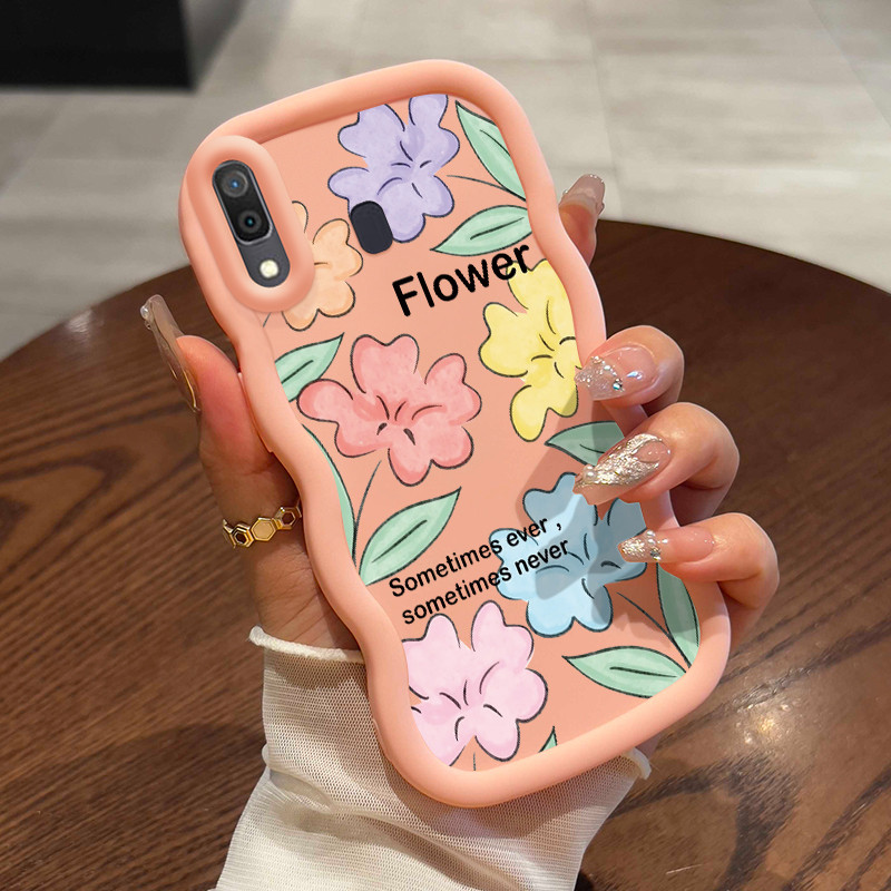 Casing Untuk Samsung A20 A30 M10s Case Casing pola Bunga warna-warni Kesing HP Kasing seri Warna Mac