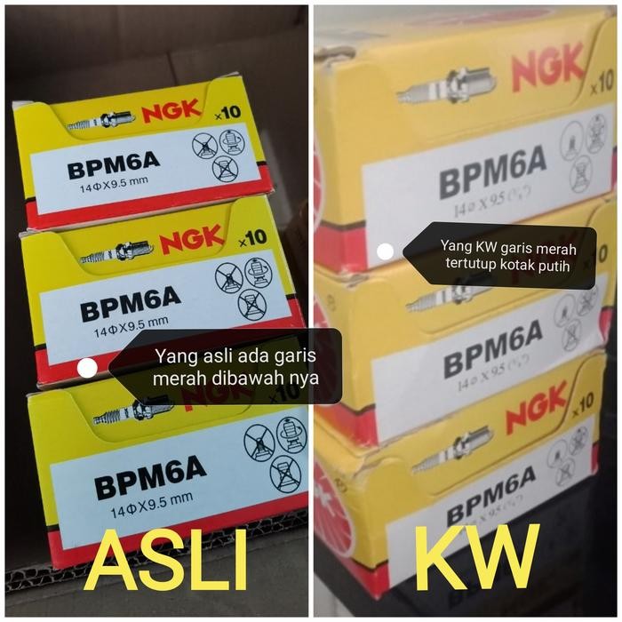 JTTOP" BUSI MESIN POTONG RUMPUT CHAINSAW SPRAYER 2 TAK NGK BPM6A NGK ASLI