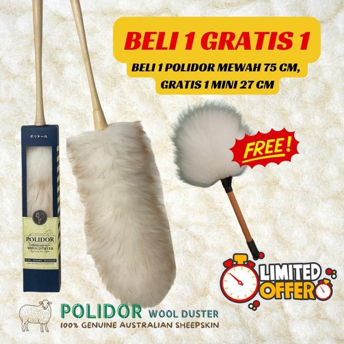 MEWAH Kemoceng Wool ~ Bulu Domba, bulu asli Melbourne Australia