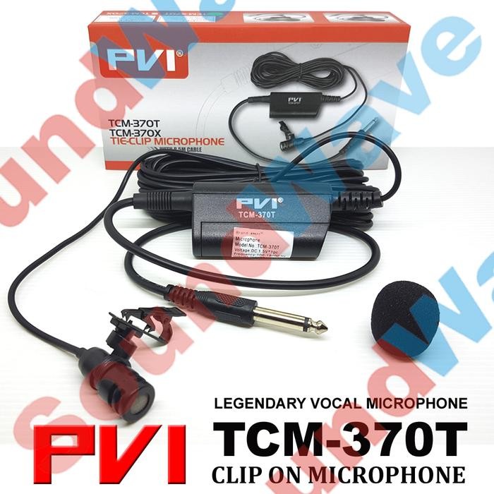 PVI TCM 370T MIC CLIP ON MICROPHONE KANCING MIKROFON JEPIT 370 T