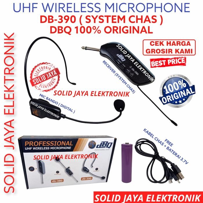 MIC MICROPHONE DBQ DB-390 WIRELESS DB390 BANDO WIRELES CHAS UHF ASLI