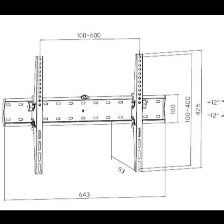 Terbagus Braket Bracket Brecket Breket Tv Lcd Led 40 43 50 55 60 65 70 75 Inch