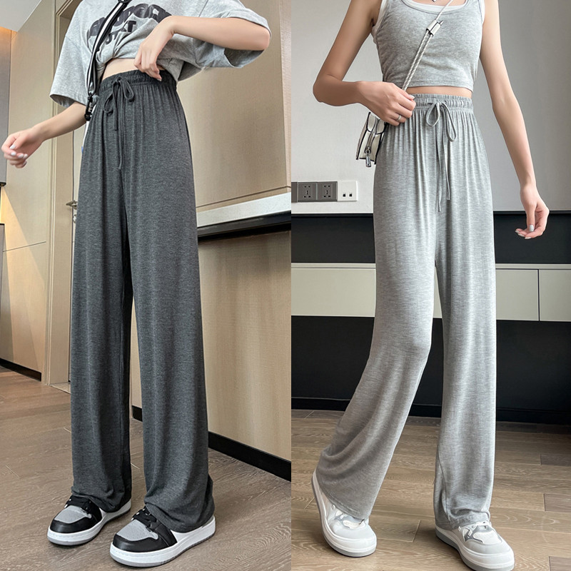 Summer Wide Leg Pants Women Summer Thin Loose Casual Pants Women'S Sunscreen Pants Korean Fashion