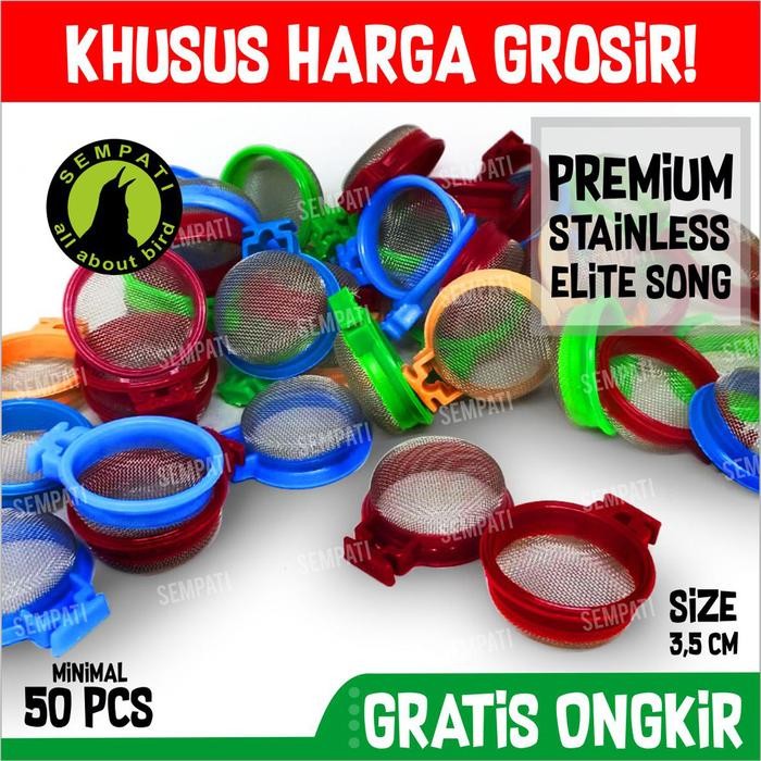 GROSIR Cepuk pleci ciblek cepuk kroto stainless wadah pakan burung
