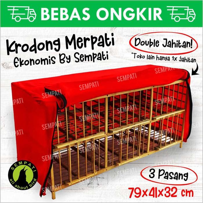 Krodong kerodong sangkar kandang burung merpati 3 pasang 6 pintu eco