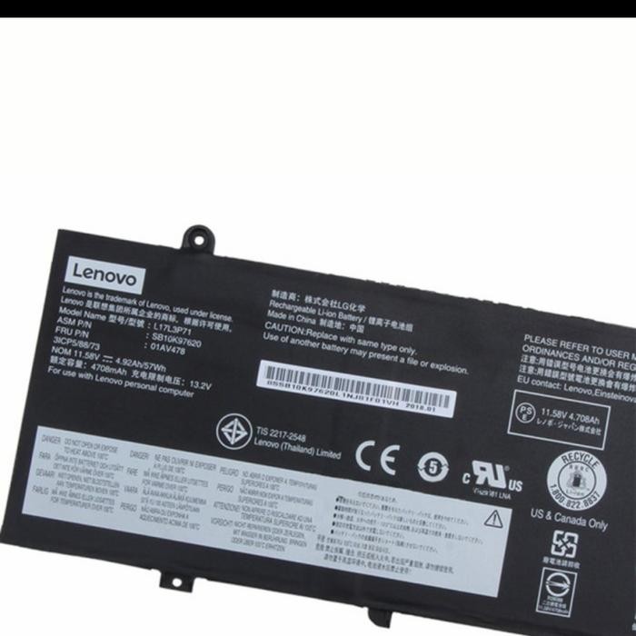 Baterai LAPTOP T480s L17L3P71, L17M3P71, 01AV478, 01AV479