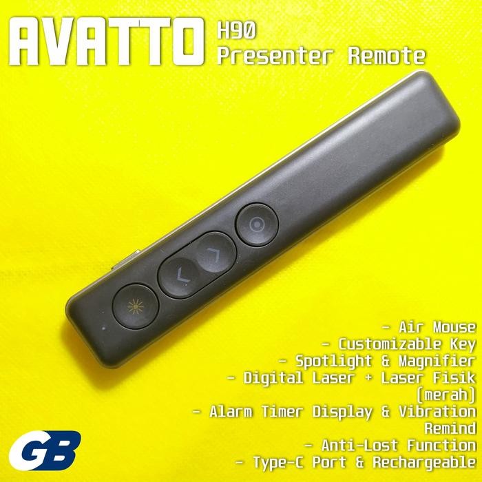 [Allthebest] Avatto H90 Digital Laser Spotlight Magnify Wireless Presenter not H100