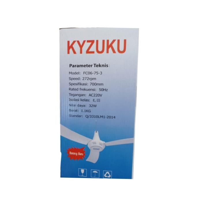 (Allthebest) Kyzuku Ceiling Fan Kipas Gantung Besar Jumbo FC06-75-3