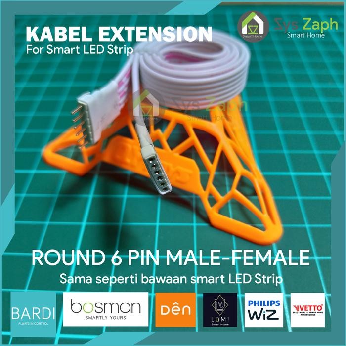 [Allthebest] Extension Smart LED Strip BARDI RGBWW 6 Pin Male Female Konektor