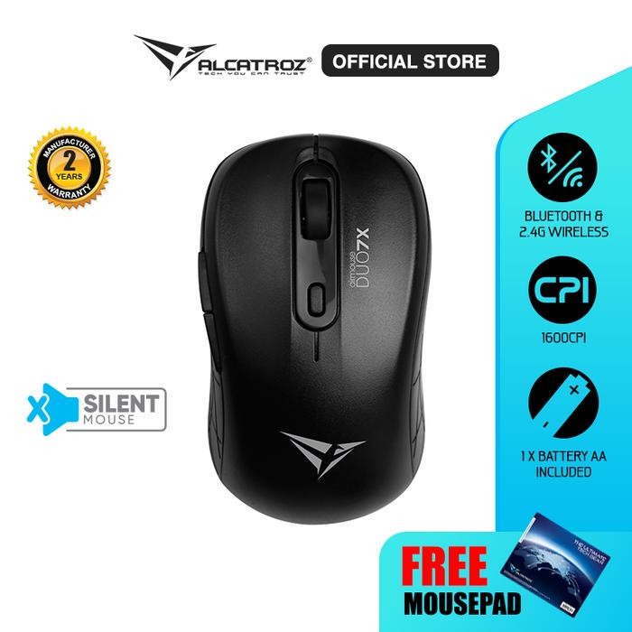 [Allthebest] Alcatroz AirMouse Duo 7X Silent Click Wireless Mouse