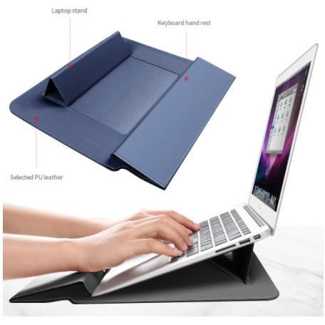 Lenovo 2in1 IdeaPad Flex 5 14" LEATHER SLEEVE MAGNETS CASE 3in1 LAPTOP STAND SLIM COVER HANDBAG