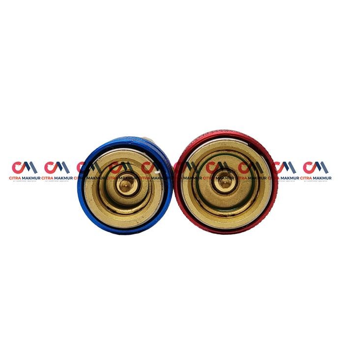 Quick Coupler R134a Selang Freon AC Mobil Kulkas Freezer Tembaga QC 12