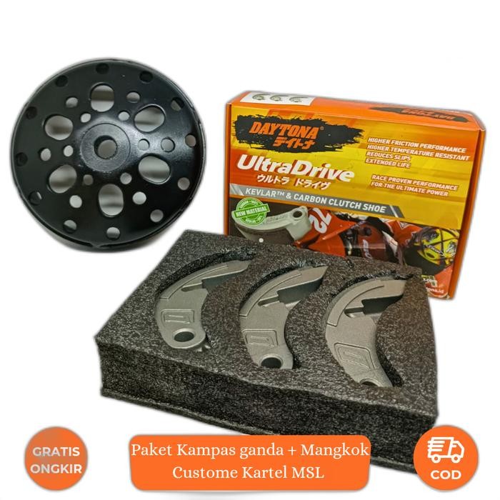 Mangkok Ganda Kartel MSL Kampas Ganda Daytona Mio Sporty Soul Karbu