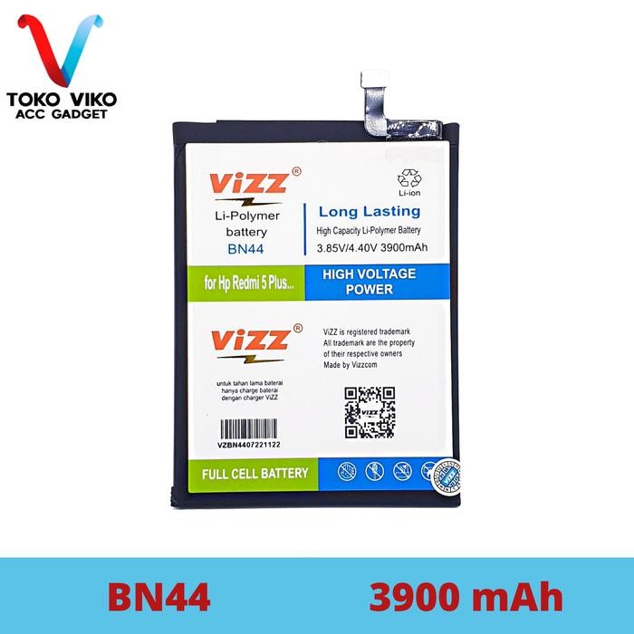 Baterai Vizz BN44 For Xiaomi Redmi 5 Plus Baterai Original Vizz
