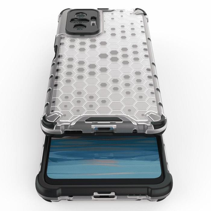 XIAOMI REDMI NOTE 10 PRO HONEYCOMB ORIGINAL HARD TPU CASE TRANSPARENT
