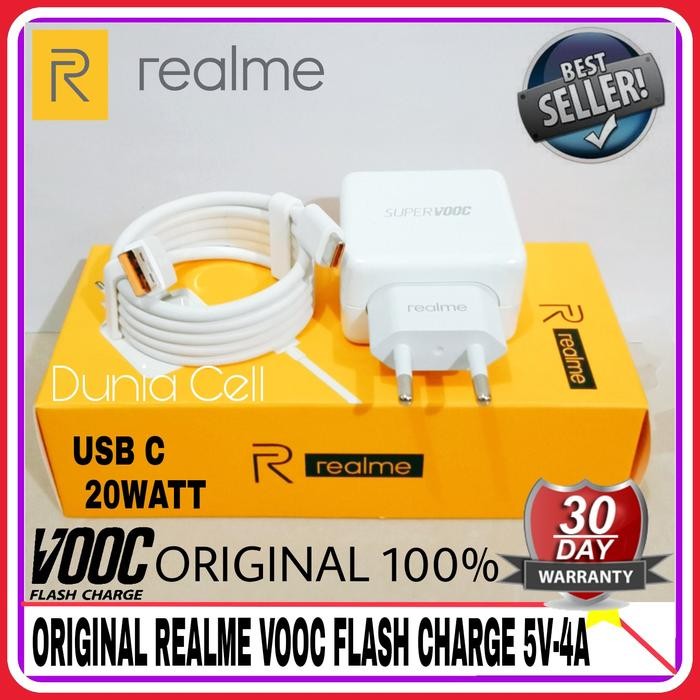 CHARGER REALME SUPER VOOC REALME 5 PRO 100% CASAN ,USB C *