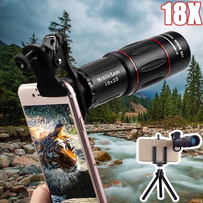 Apexel 18X Lensa Kamera Zoom Cam Lensa Tele Telezoom Lens Kamera