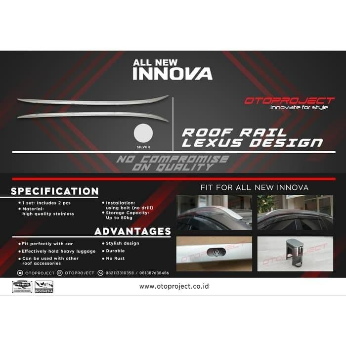 Paket Roof Rail + Cross Bar + Roof Rack Premium Otoproject All New Innova Reborn