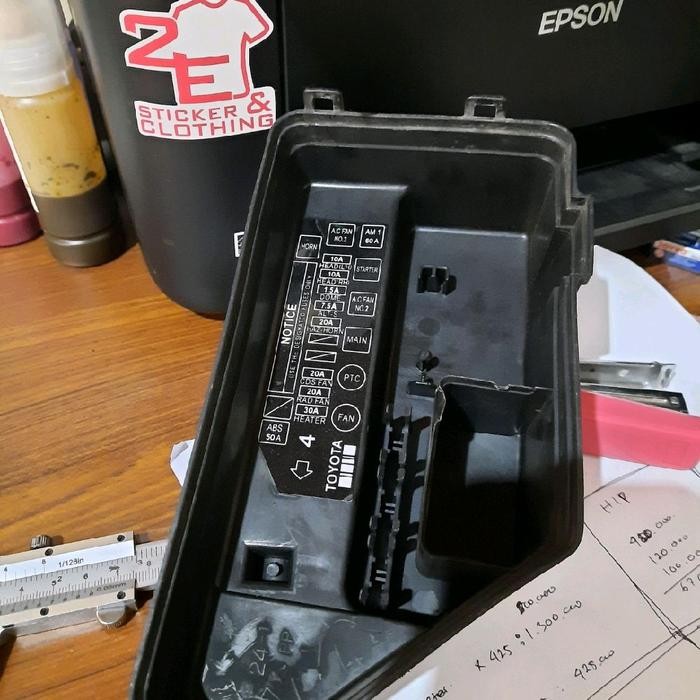 STIKER BOX SEKRING / FUSE TOYOTA STARLET KAPSUL 2E 4E