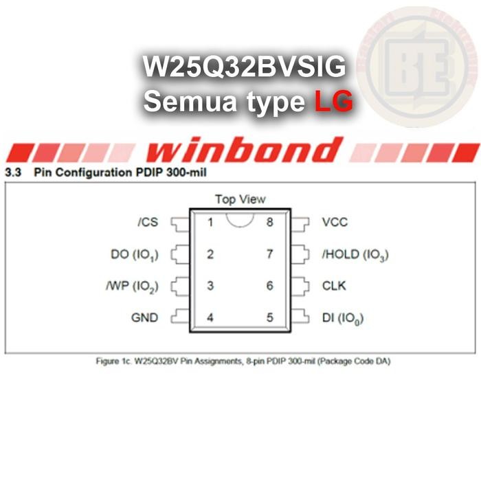 (Expert) Ic Eprom tv LED LG W25Q32BVS