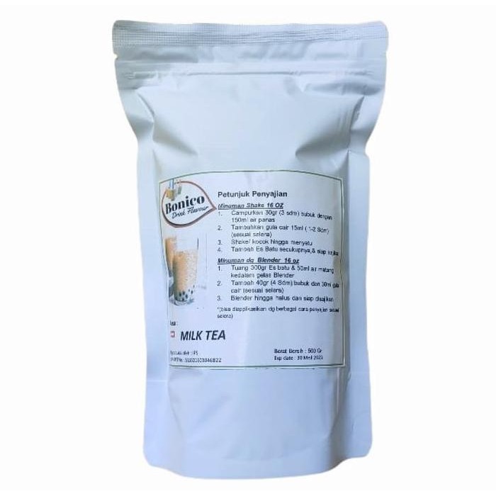 

MILK TEA 500gr drink powder Bubuk minuman kekinian BONICO TEH SUSU