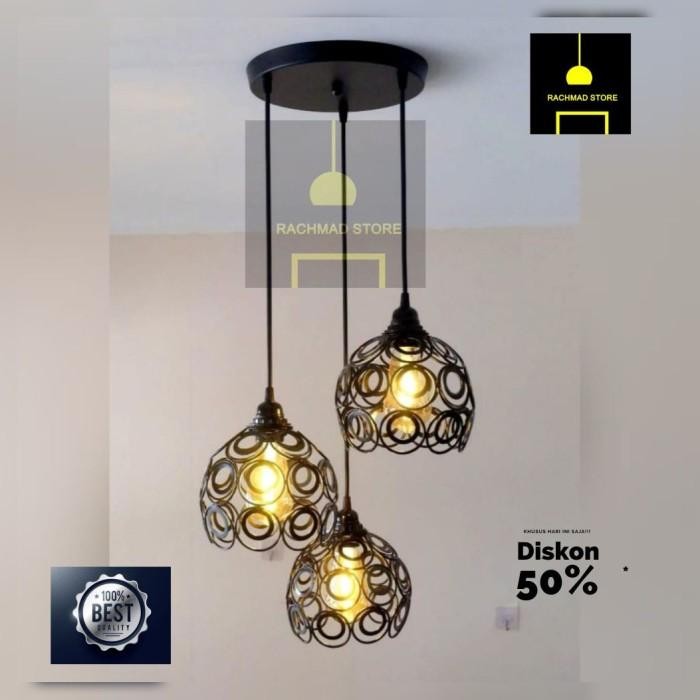 [Expert] Lampu gantung hias minimalis teras ruang tamu modern dapur isi 3