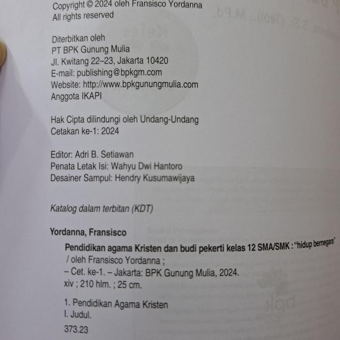 

Ready- Pendidikan Agama Kristen Dan Budi Pekerti Kelas 12 Sma - Kurikulum Merdeka