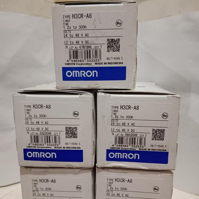 TIMER OMRON H3CR A8 24V TO 48V AC 12V TO 48V DC ORIGINAL