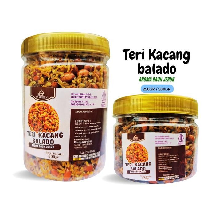 

New Teri kacang balado makanan instan pedas manis Asin kaleng Food Sambal teri medan