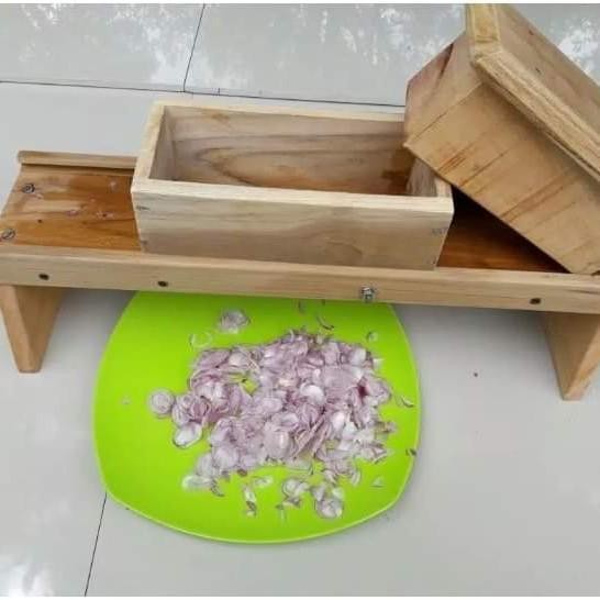 Pengiris Bawang/Pengiris Keripik/Pemotong Keripik/Pengiris Kentang Alat Keripik Singkong Kayu