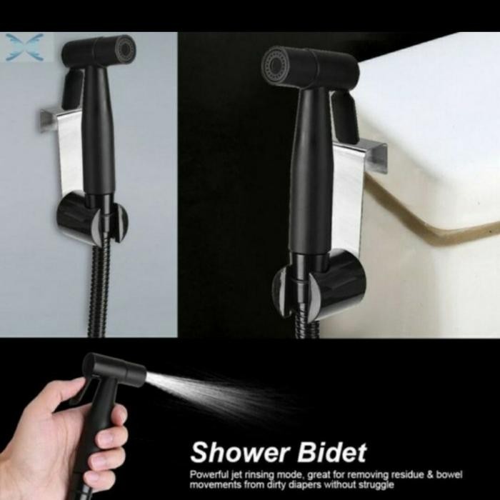 jet shower stainles hitam / shower bidet hitam