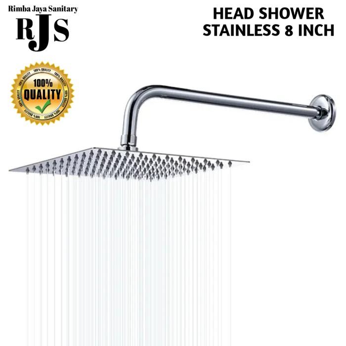 HEAD SHOWER STAINLESS 8 INCH/SHOWER TANAM STAINLESS SHOWER HEAD