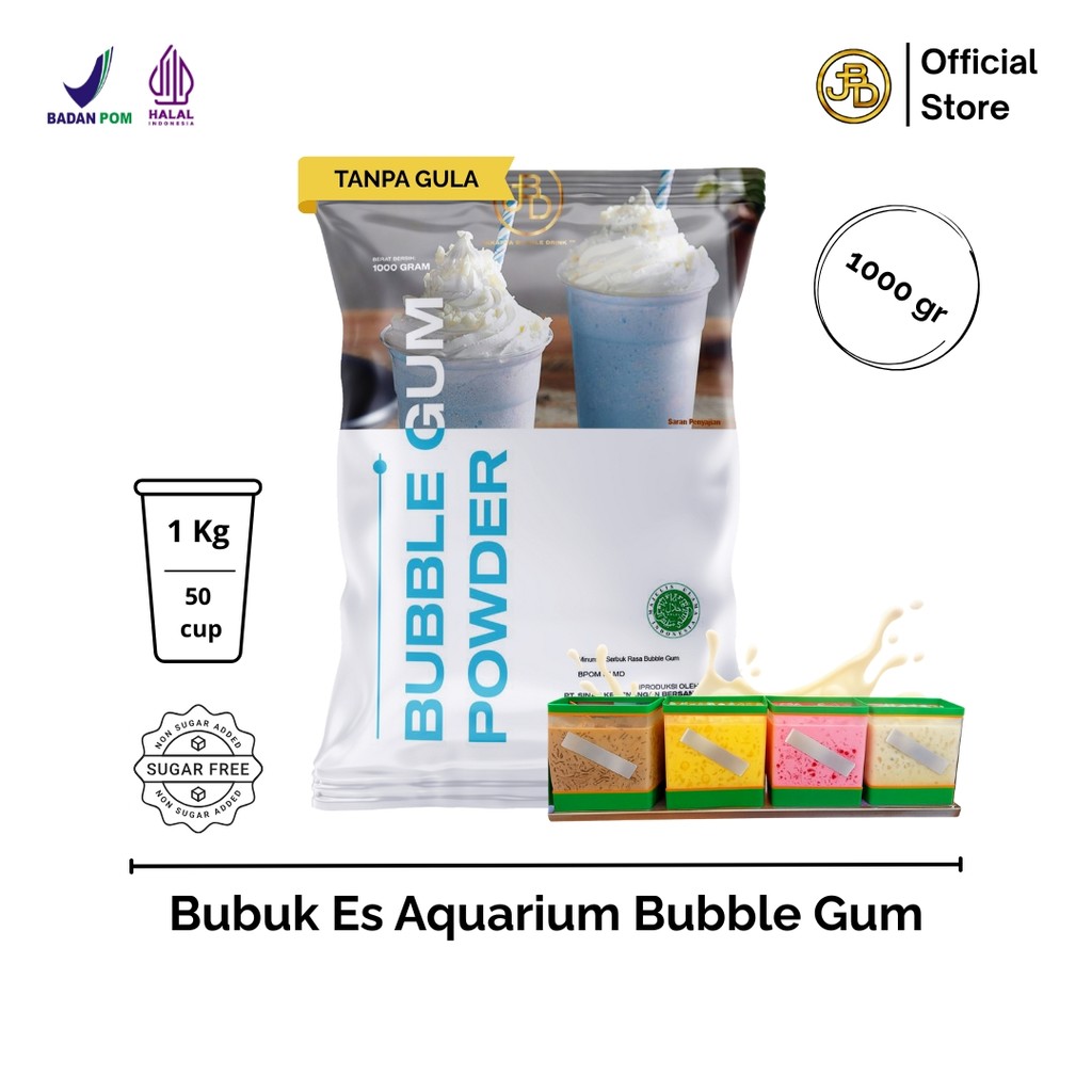 

Bubble Gum Powder 1Kg Warna Cerah untuk Es Aquarium Anak | JBD