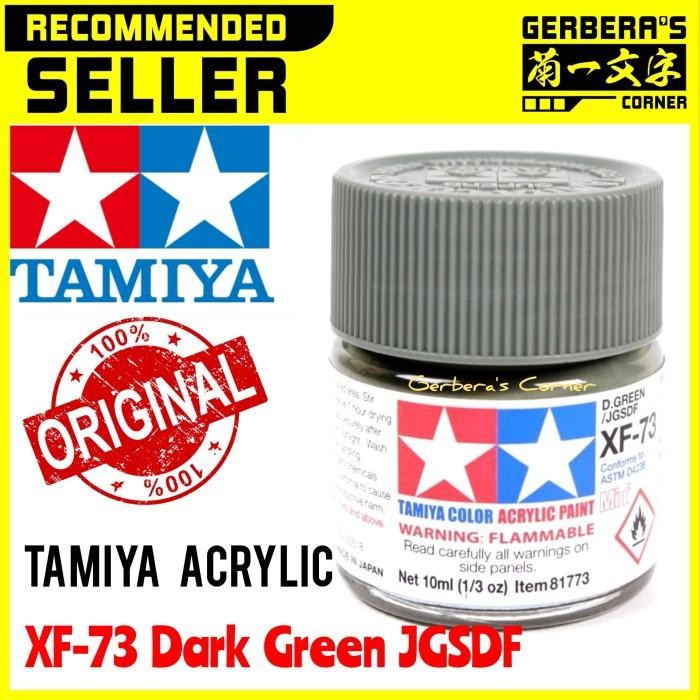 

tamiya acrylic mini xf73 xf-73 dark green jgsdf cat kuas airbrush kode 669