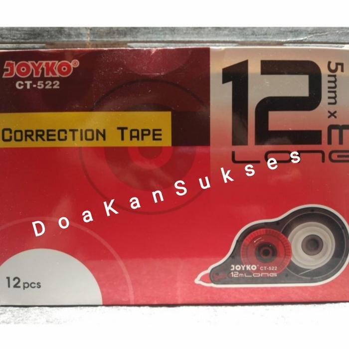 

correction tape tipex kertas joyko ct 522 pack kode 408