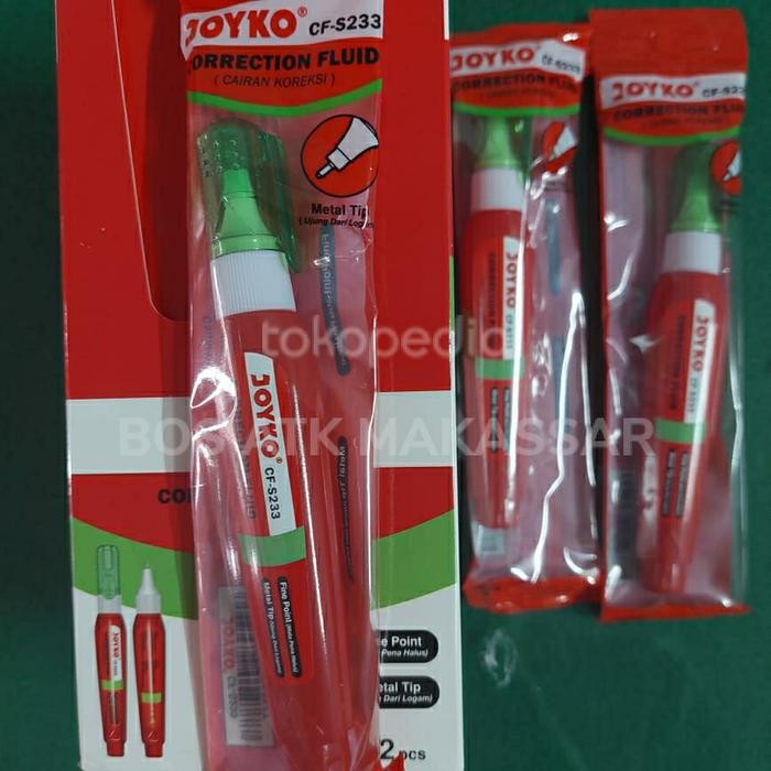 

[box isi 12] correction fluid cf-s233 joyko/ tipe ex cair joyko cfs233 kode 1471