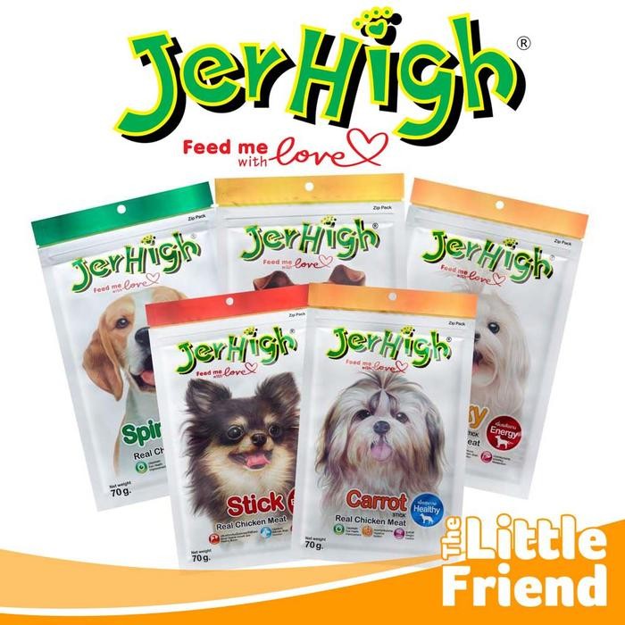Jerhigh 70 gram Cemilan / Snack Anjing Chicken Meat Harga Grosir Termurah Varian Rasa Grosir