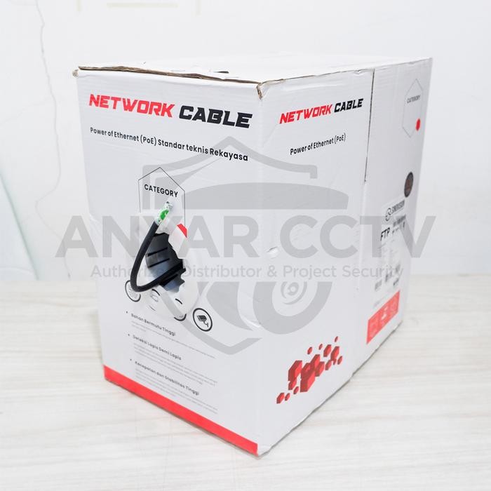 Kabel LAN FTP CAT6 Hitam Kabel CAT 6 FTP Outdoor 305M Sinovision