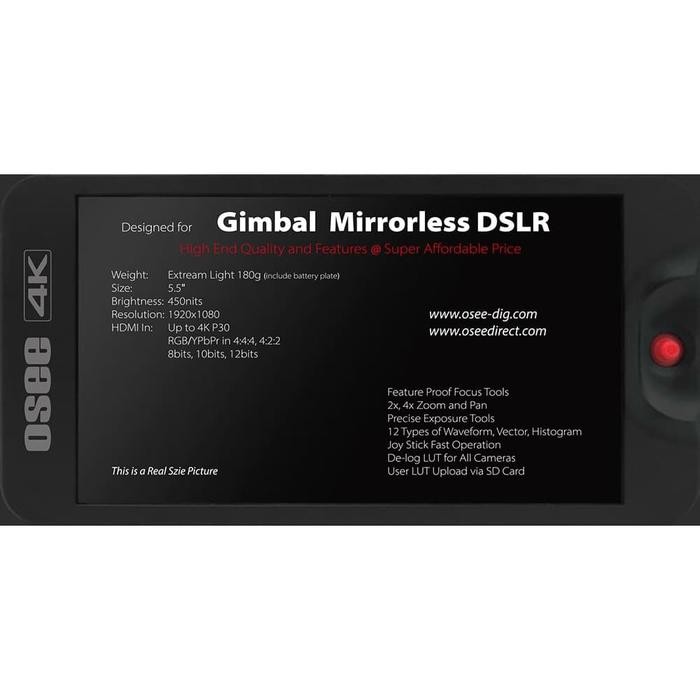 OSEE T5 - 5.5" 4K HDMI MONITOR FOR DSLR - SUPER RINGAN WARNA AKURAT