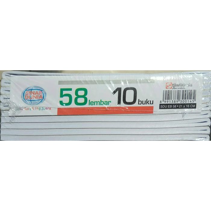 

Buku Tulis Sidu Eb 58 (1 Pack = 10 Buku)