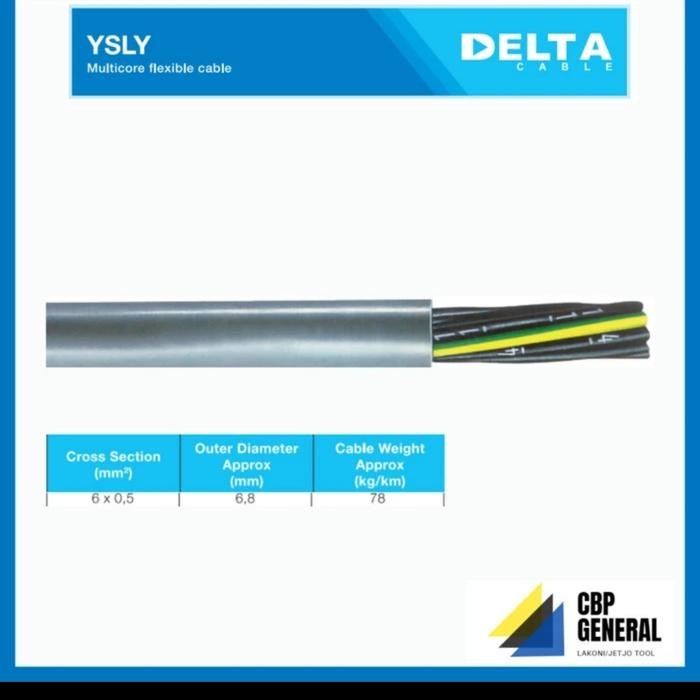 Kabel Kontrol Ysly-Jz 10 X 0.75Mm / Cable Control Ysly-Jz 10X0.75Mm Isi 50M (Merk: Delta)
