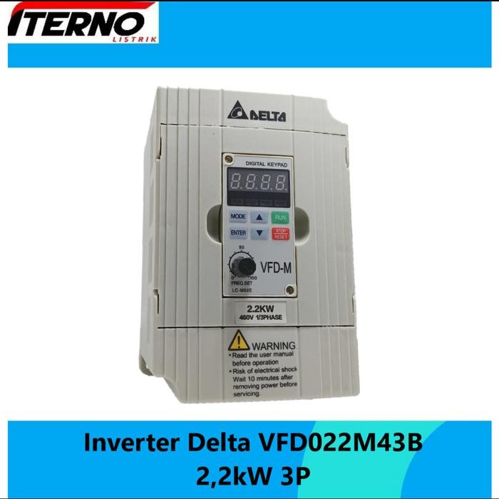 Inverter Delta 2.2Kw 3Hp 3P Vfd022M43B