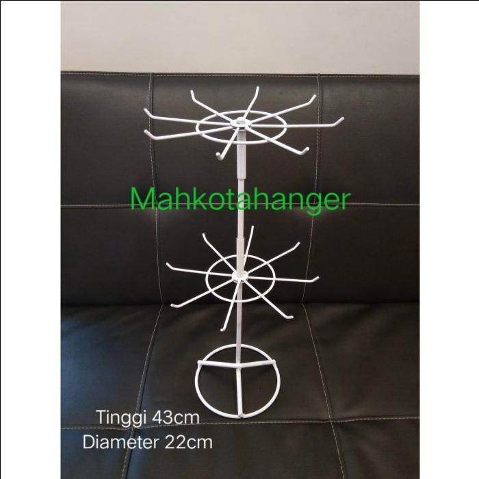 Rak Display putar matahari 2 susun gantungan aksess display *