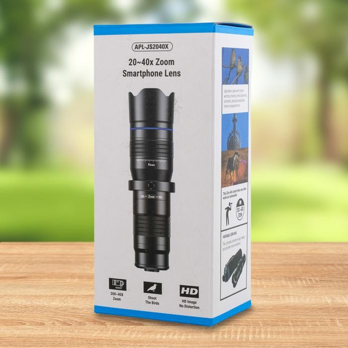 Lensa Telephoto Lens 20X-40X+Tripod 17Mm Hitam Apl-Js2040Xjj04 Apexel
