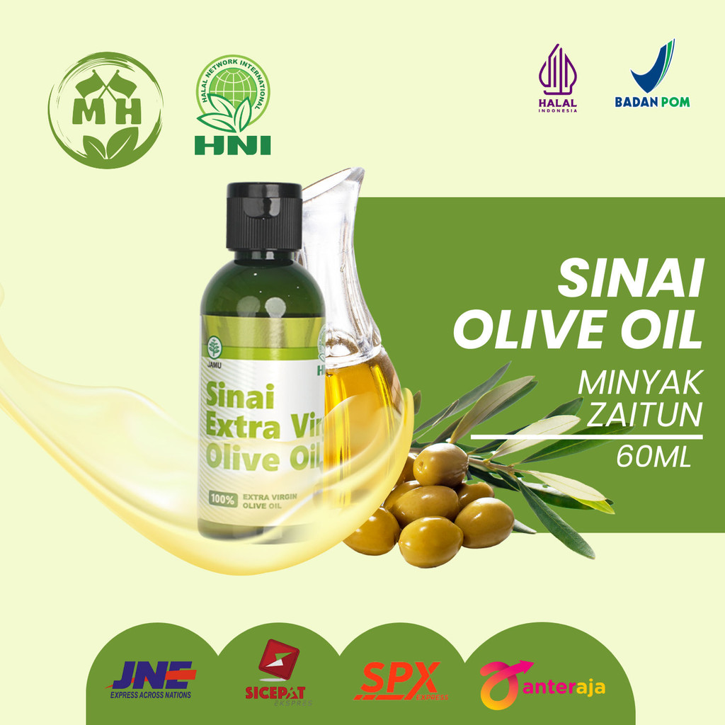 

[HNI] SINAI EXTRA VIRGIN OLIVE OIL / EVO HPAI - MINYAK ZAITUN GRADE A - 60 ML