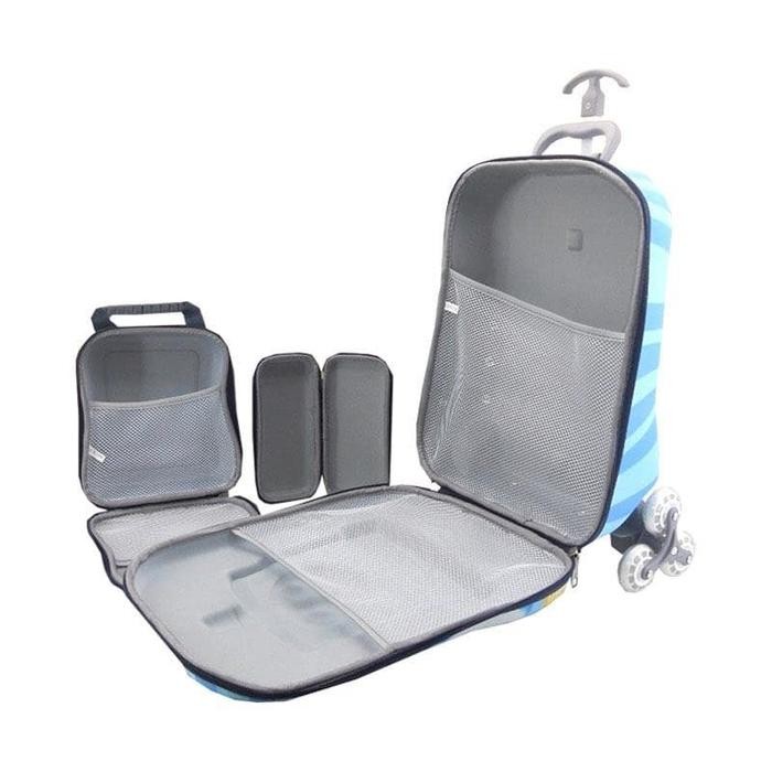 YOK DI ORDER TAS SEKOLAH TROLI ANAK KOPER TAS TRAVEL ANAK 4IN1 6D ROBOT STAR WARS