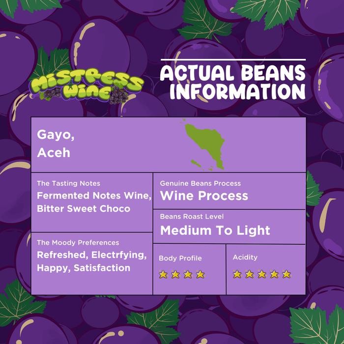 

MISTRESS WINE BY BLACK POTION ROASTERY ROASTED COFFEE BEAN BIJI KOPI ARABICA BUBUK